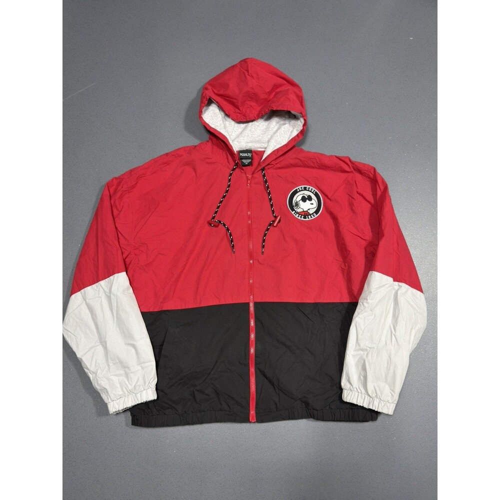 BoxLunch Peanuts Snoopy Joe Cool Windbreaker Jacket Mens 3X Rare Colorblock